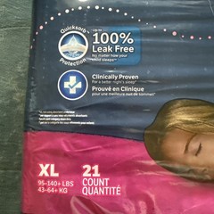 Goodnites Girls‘ Nighttime Bedwetting Underwear, XL 95plus Lb 21 Count