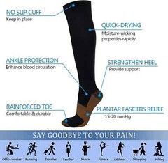 8 Pairs Copper Compression Socks for Women & Men Circulation