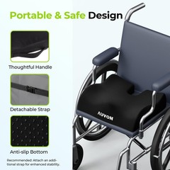 AUVON Anti-Slip Wheelchair Cushions with Front High Rear Low & Hump Design, E…
