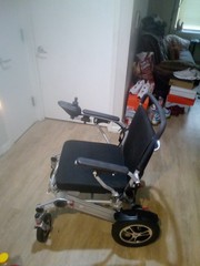 Vive mobility foldable electric wheelchair.black, used once.
