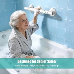 Suction Grab Bars for Shower 2Packs – 17.7″ No Drill Safety Shower Handle for