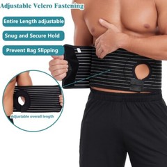 Ostomy Belt with Stoma Hole Adjustable Colostomy/Ileostomy Support for Men Women