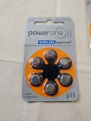 5 Packs of 6 New Power One Size P13 Hearing Aid Batteries Made Germany Exp2024