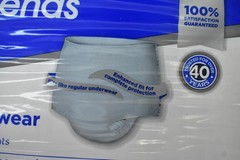 Attends Underwear Extra Heavy Absorbency Large Gray 126 Total 7 Packs 44-58 In