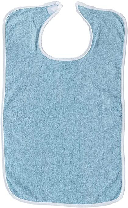 Adult Bibs For Eating, Washable Reusable Clothing Protector Adjustable Closure