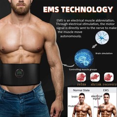 43in-59in EMS Abdominal Muscle Toning Trainer ABS Stimulator Toner Fitness Belt