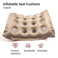 Inflatable Seat Cushions for Pressure Relief, Wheelchair Air Medium, Cream