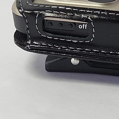 Phonak PilotOne II Hearing Aid Remote Control Silver Black Leather Belt Holster