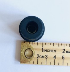 Harvy 1/2 In. Heavy Duty black rubber Replacement Cane Tip, 2 Pack , New