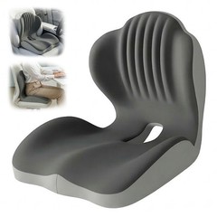 Memory Foam Seat Cushion with Back Support Orthopedic Tailbone Pain Relief Cush