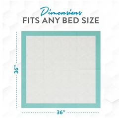 Inspire XL Super Absorbent Bed Pads 36×36 Incontinence Underpads Disposable