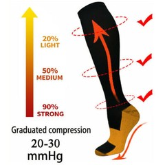 1-6 Pairs Copper Compression Socks Graduated Support 20-30mmHg Mens Womens S-XXL