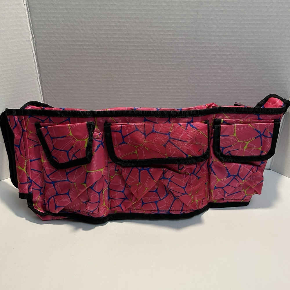 SupreGear Walker Bag Pink Geometric Multi Pocket Organizer Pouch NEW IN BOX