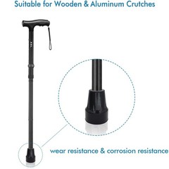 XSL Replacement Cane Tips – Black, 1 Inch, Skid-Resistant