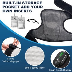 Electric Heated Knee Massager, 3-in-1 Cordless Knee Brace with Heat and Massage