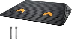 4″ Rise Rubber Threshold Ramp, 35.5″ Wide Wheelchair Ramp Doorway, Natural Cu…