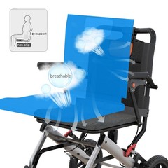 Garvee Folding Wheelchair for Seniors Lightweight Aluminum Flip Armrests outdoor