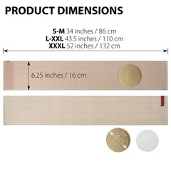 Umbilical Hernia Belt for Men and / 6.25″ Abdominal Binder With Hernia Pad/Po…