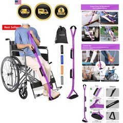 39“ Long Leg Lifter Strap with Padded Handgrips and Feet Loop,Rigid Leg Lift…