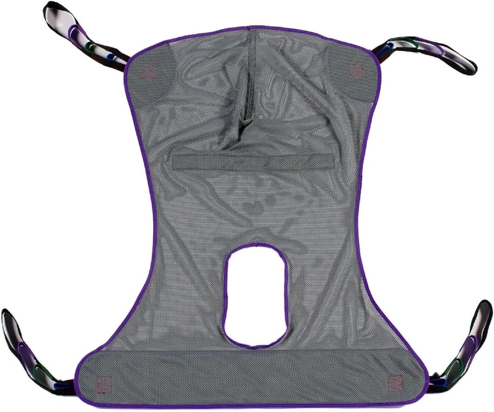 Patient Aid Large Mesh Patient Lift Sling Full Body Commode 350lb Transfer