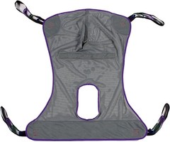 Patient Aid Large Mesh Patient Lift Sling Full Body Commode 350lb Transfer