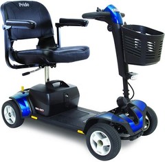 Pride Mobility Go-Go Sport 4-Wheel Electric Battery Travel Scooter Red/Blue S74