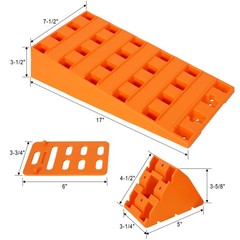 5T Caravan Leveling Ramps Set with 2 Wheel Chocks & Carry Bag