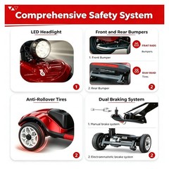 Pro 4 Wheel Mobility Scooter Power Wheel Chairs Electric Device Adult Travel