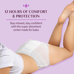 Certified Organic Cotton Disposable Period Underwear for Sensitive Skin 12 Hours