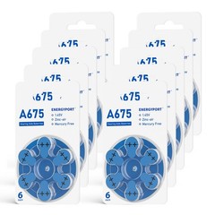 60PC to 300PC ENERGYPORT Size 675 Hearing Aid Batteries A675 PR44 Zinc Air 1.45V
