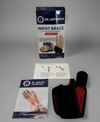 Dr. Arthritis Wrist Brace Compression Support. Small Black. NIOB.