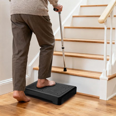 Mobility One Step Stool for Elderly/Adult, 3.5 Inch Plastic Platform Step Stool