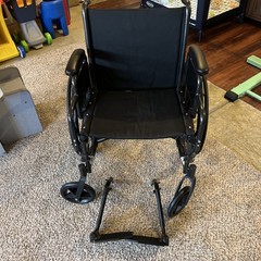 Nova 5000 Series WheelChair – 325lbs Max. 20” Seat Leg Rests Black