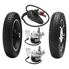 Dual 24V 250W Motor Conversion Kit 12“ wheels Joystick Controller fr Wheelchair