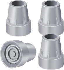 Crutch Tips 7/8 Inch Upgrade Heavy Duty Rubber Crutch Accessories Replacement