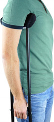 Underarm Crutches for Adults with Padded Handle (X2 Units, Size M), Height Adjus