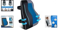Cooling Gel Lumbar Support Pillow for Office & Car – Ergonomic Memory Foam Cu…