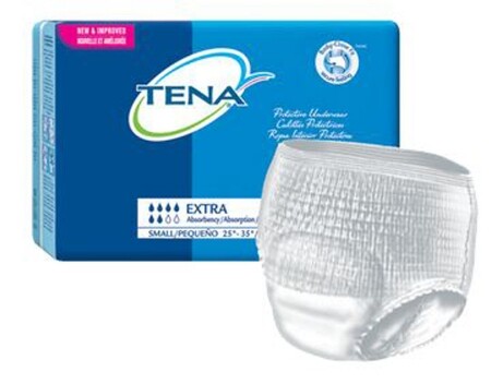 TENA Extra Adult Absorbent Underwear Small 25“-35“ Heavy Absorb -64/Case