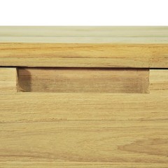 Coffee Table End Table Accent Sofa Table with 2 Drawers Solid Teak vidaXL
