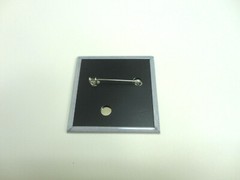 Hearing Impaired pin back Button Square 2″ NEW Disability Aid