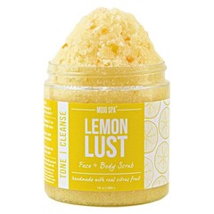 Mojo Spa Lemon Lust Face And Body Scrub Lemon Citrus Scent Moisturizing Sugar