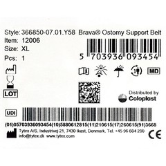 Brava Ostomy Support Belt X-Large 37 to 42 Inch Waist White 12006 1 Ct