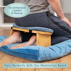 Florensi Meditation Mat 32 inches wide x 3 thick, Grey Cushion