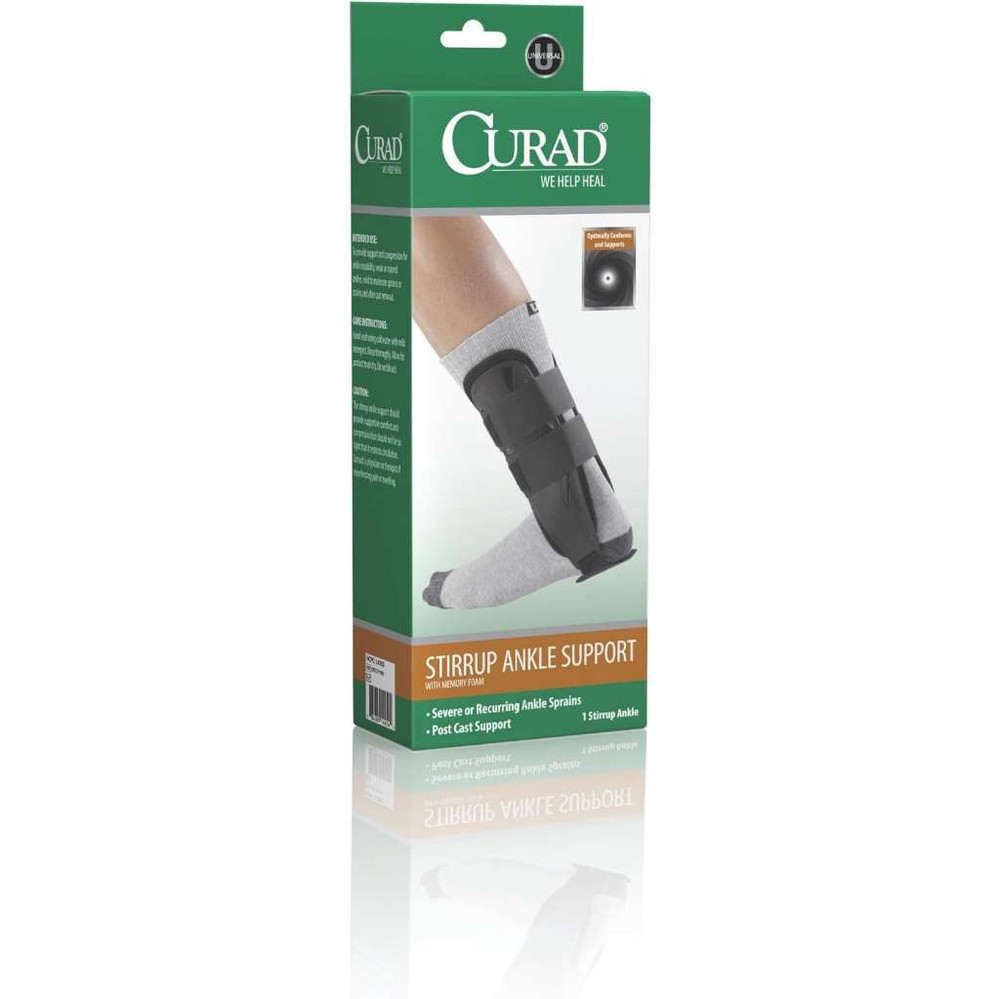 Curad Stirrup Ankle w/Memory Foam Universal Adult 10″ (25.4 cm) Height, New