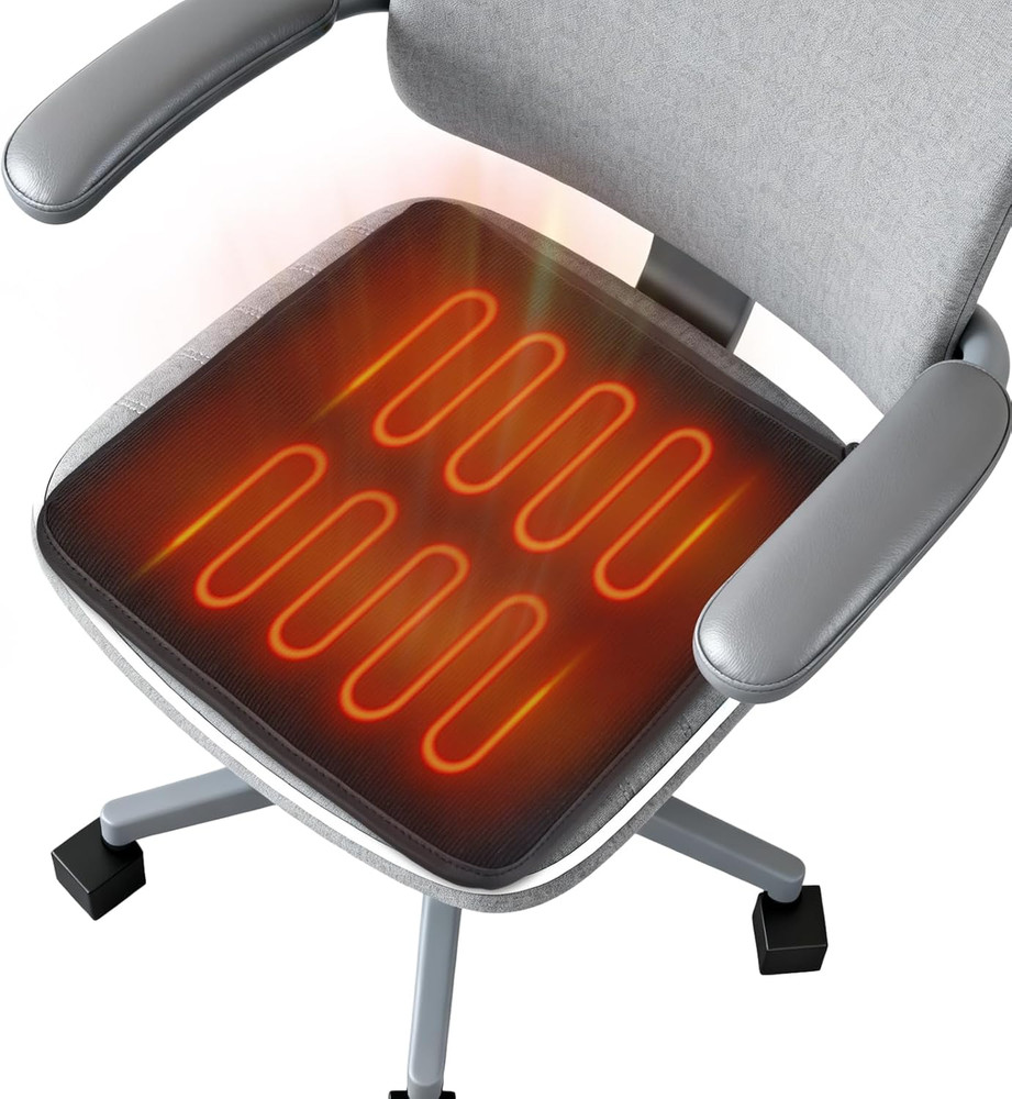 Heated Seat Cushion for Office Chair, Heated Chair Pad with Adjustable