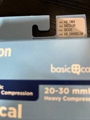 Amazon Basic Care Medical Compression Stockings, 20-30 mmHg Support, Women & Men