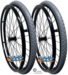 24″ (540) 36 Spoke Wheelchair Wheel With Aluminum Pushrim With Tire Options