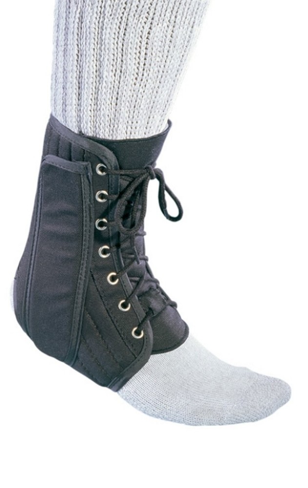 ProCare Lace-Up Ankle Support Brace, Large Large, Black