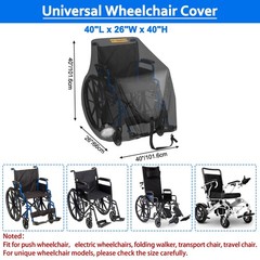 Electric Wheelchairs Cover Waterproof,420D Heavy Duty Wheelchair Cover with Air