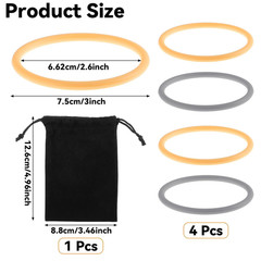 4Pcs Patella Bands Basketball, Silicone Fine Knee Bands for Knee Pain, Elastic P